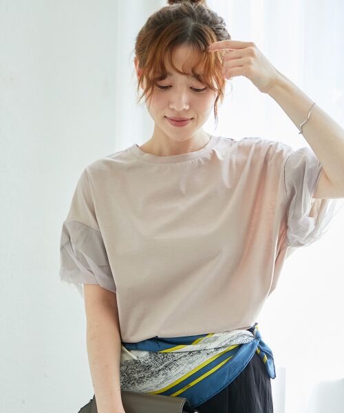 le.coeur blanc / ルクールブラン カットソー | 《手洗い可能》チュールねじりスリーブフレンチプルオーバー | 詳細22