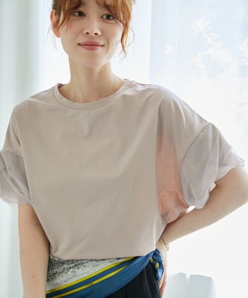 le.coeur blanc / ルクールブラン カットソー | 《手洗い可能》チュールねじりスリーブフレンチプルオーバー | 詳細23