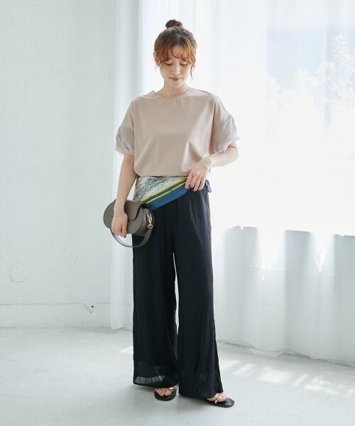 le.coeur blanc / ルクールブラン カットソー | 《手洗い可能》チュールねじりスリーブフレンチプルオーバー | 詳細25