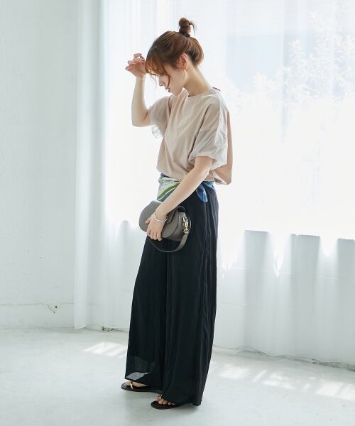 le.coeur blanc / ルクールブラン カットソー | 《手洗い可能》チュールねじりスリーブフレンチプルオーバー | 詳細26