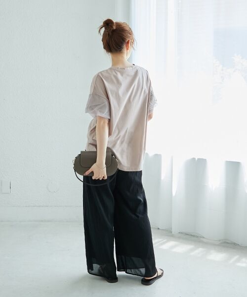 le.coeur blanc / ルクールブラン カットソー | 《手洗い可能》チュールねじりスリーブフレンチプルオーバー | 詳細29