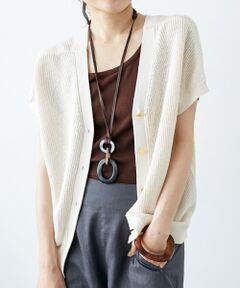 le.coeur blanc / ルクールブラン ニット・セーター | ペーパーヤーン畦編み2WAYニット