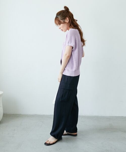 le.coeur blanc / ルクールブラン ニット・セーター | ペーパーヤーン畦編み2WAYニット | 詳細13