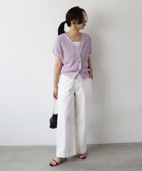 le.coeur blanc / ルクールブラン ニット・セーター | ペーパーヤーン畦編み2WAYニット | 詳細16