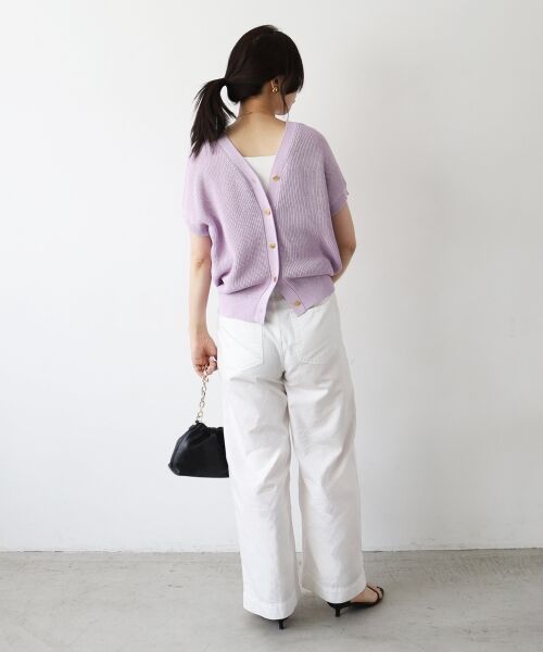 le.coeur blanc / ルクールブラン ニット・セーター | ペーパーヤーン畦編み2WAYニット | 詳細18