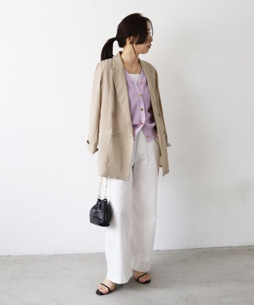 le.coeur blanc / ルクールブラン ニット・セーター | ペーパーヤーン畦編み2WAYニット | 詳細19