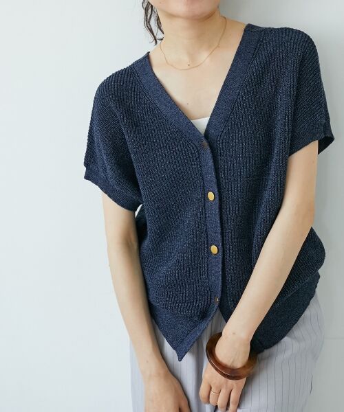 le.coeur blanc / ルクールブラン ニット・セーター | ペーパーヤーン畦編み2WAYニット | 詳細21