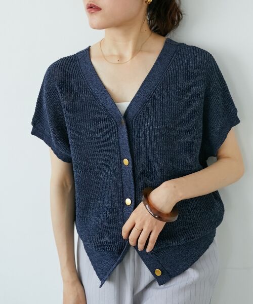 le.coeur blanc / ルクールブラン ニット・セーター | ペーパーヤーン畦編み2WAYニット | 詳細22