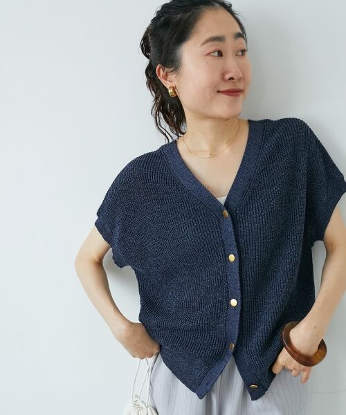 le.coeur blanc / ルクールブラン ニット・セーター | ペーパーヤーン畦編み2WAYニット | 詳細23