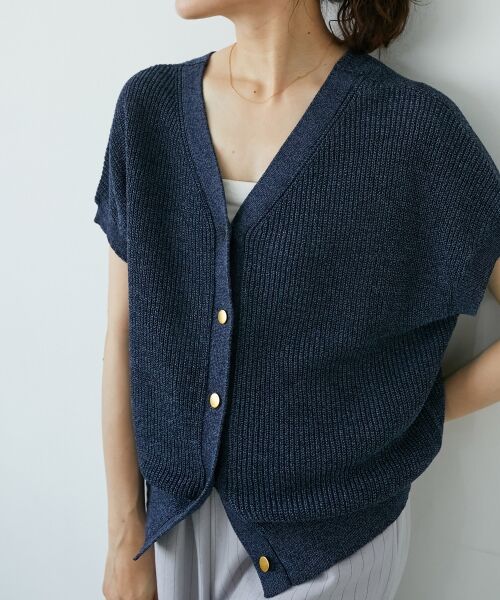 le.coeur blanc / ルクールブラン ニット・セーター | ペーパーヤーン畦編み2WAYニット | 詳細24