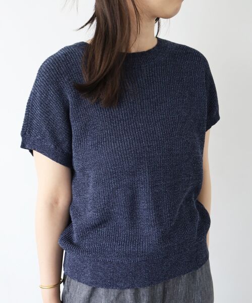 le.coeur blanc / ルクールブラン ニット・セーター | ペーパーヤーン畦編み2WAYニット | 詳細25