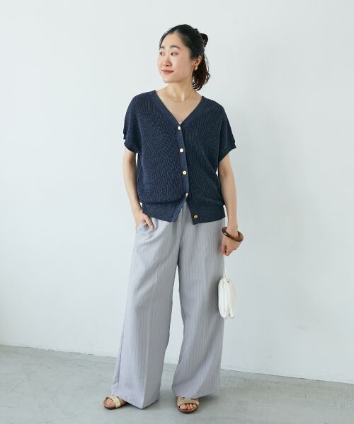 le.coeur blanc / ルクールブラン ニット・セーター | ペーパーヤーン畦編み2WAYニット | 詳細26