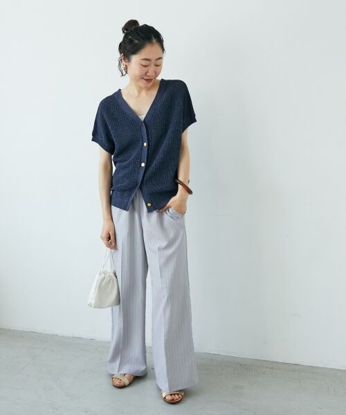 le.coeur blanc / ルクールブラン ニット・セーター | ペーパーヤーン畦編み2WAYニット | 詳細27