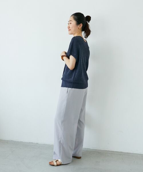 le.coeur blanc / ルクールブラン ニット・セーター | ペーパーヤーン畦編み2WAYニット | 詳細28