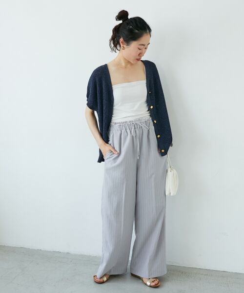 le.coeur blanc / ルクールブラン ニット・セーター | ペーパーヤーン畦編み2WAYニット | 詳細30