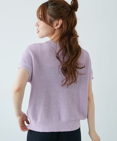 le.coeur blanc / ルクールブラン ニット・セーター | ペーパーヤーン畦編み2WAYニット | 詳細8