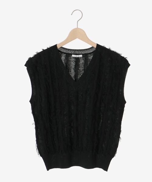 le.coeur blanc / ルクールブラン ニット・セーター | 《手洗い可能》フリンジVネックフレンチニット | 詳細10