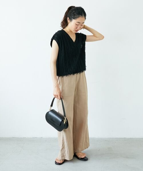 le.coeur blanc / ルクールブラン ニット・セーター | 《手洗い可能》フリンジVネックフレンチニット | 詳細22