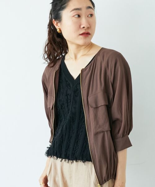 le.coeur blanc / ルクールブラン ニット・セーター | 《手洗い可能》フリンジVネックフレンチニット | 詳細24