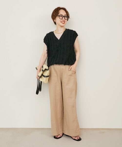 le.coeur blanc / ルクールブラン ニット・セーター | 《手洗い可能》フリンジVネックフレンチニット | 詳細29