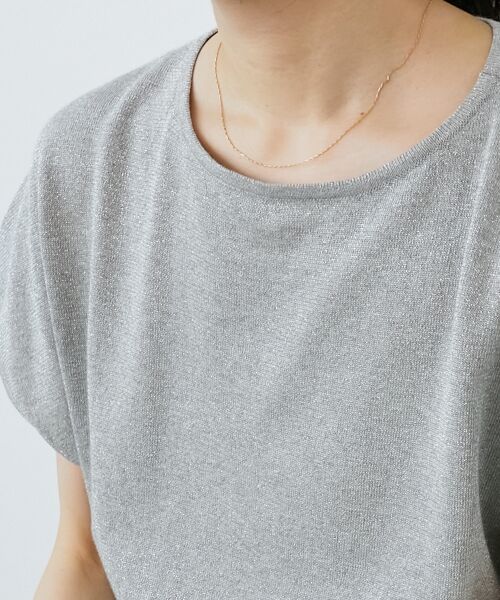 le.coeur blanc / ルクールブラン ニット・セーター | 《手洗い可能》フレンチスリーブラメニット | 詳細18