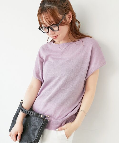 le.coeur blanc / ルクールブラン ニット・セーター | 《手洗い可能》フレンチスリーブラメニット | 詳細24