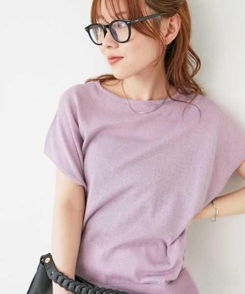 le.coeur blanc / ルクールブラン ニット・セーター | 《手洗い可能》フレンチスリーブラメニット | 詳細25