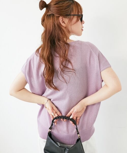 le.coeur blanc / ルクールブラン ニット・セーター | 《手洗い可能》フレンチスリーブラメニット | 詳細26