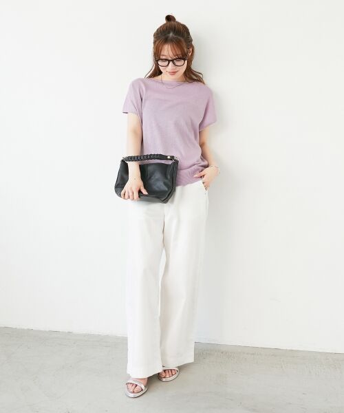 le.coeur blanc / ルクールブラン ニット・セーター | 《手洗い可能》フレンチスリーブラメニット | 詳細30