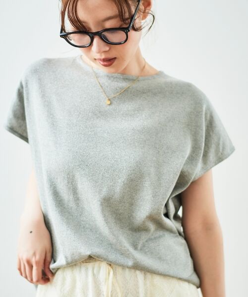 le.coeur blanc / ルクールブラン ニット・セーター | 《手洗い可能》フレンチスリーブラメニット | 詳細4