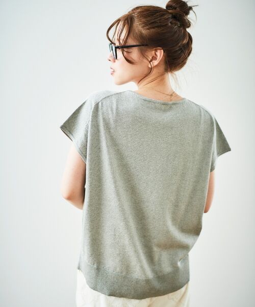 le.coeur blanc / ルクールブラン ニット・セーター | 《手洗い可能》フレンチスリーブラメニット | 詳細7