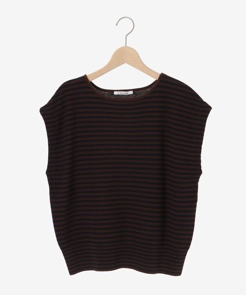 le.coeur blanc / ルクールブラン ニット・セーター | 《手洗い可能》柄編みボーダーフレンチニット | 詳細1