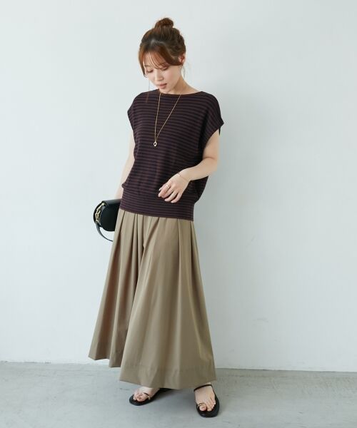 le.coeur blanc / ルクールブラン ニット・セーター | 《手洗い可能》柄編みボーダーフレンチニット | 詳細11