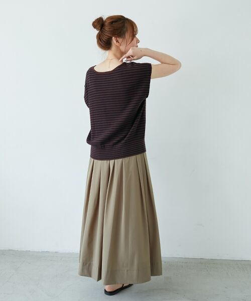 le.coeur blanc / ルクールブラン ニット・セーター | 《手洗い可能》柄編みボーダーフレンチニット | 詳細14