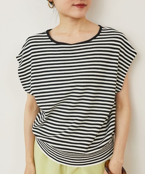 le.coeur blanc / ルクールブラン ニット・セーター | 《手洗い可能》柄編みボーダーフレンチニット | 詳細20