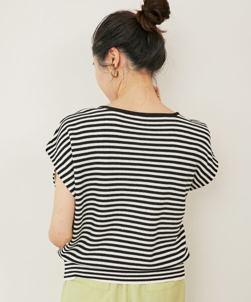 le.coeur blanc / ルクールブラン ニット・セーター | 《手洗い可能》柄編みボーダーフレンチニット | 詳細23