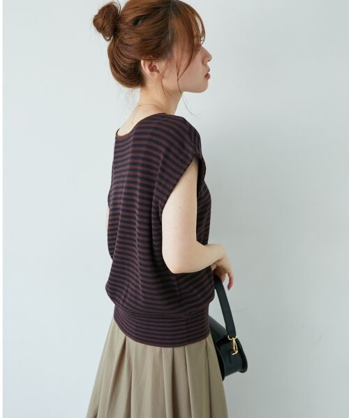 le.coeur blanc / ルクールブラン ニット・セーター | 《手洗い可能》柄編みボーダーフレンチニット | 詳細5