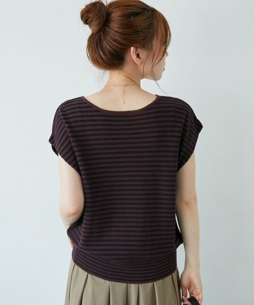 le.coeur blanc / ルクールブラン ニット・セーター | 《手洗い可能》柄編みボーダーフレンチニット | 詳細7