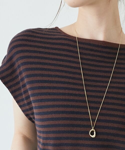 le.coeur blanc / ルクールブラン ニット・セーター | 《手洗い可能》柄編みボーダーフレンチニット | 詳細9