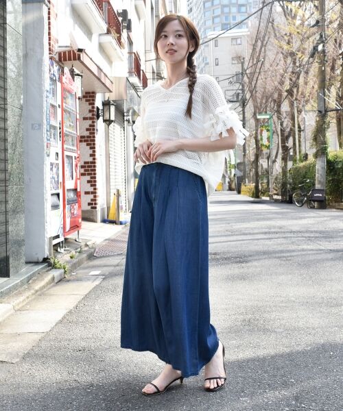 le.coeur blanc / ルクールブラン ニット・セーター | 透かし編みリボンVネックフレンチ | 詳細24