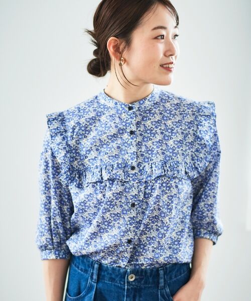 le.coeur blanc / ルクールブラン シャツ・ブラウス | リバティアソートフリルブラウス | 詳細18