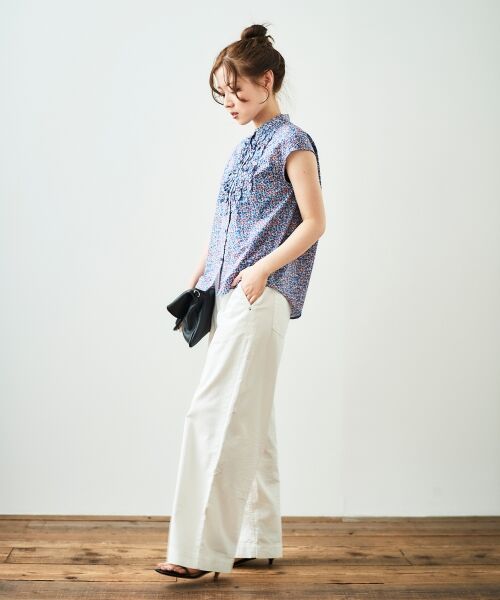 le.coeur blanc / ルクールブラン シャツ・ブラウス | リバティアソートフロントフリルフレンチブラウス | 詳細10