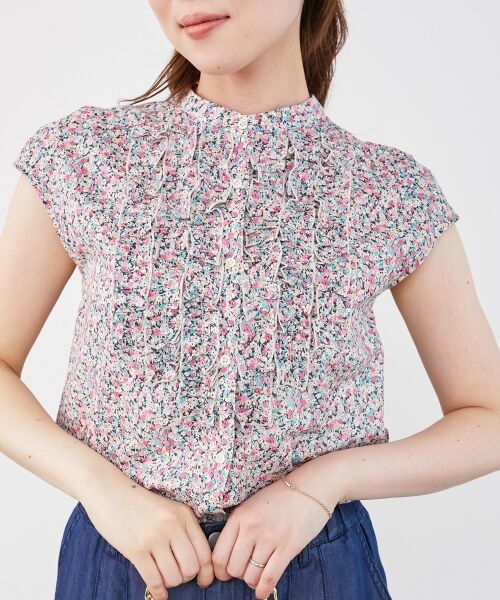 le.coeur blanc / ルクールブラン シャツ・ブラウス | リバティアソートフロントフリルフレンチブラウス | 詳細14