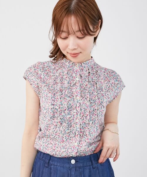 le.coeur blanc / ルクールブラン シャツ・ブラウス | リバティアソートフロントフリルフレンチブラウス | 詳細17