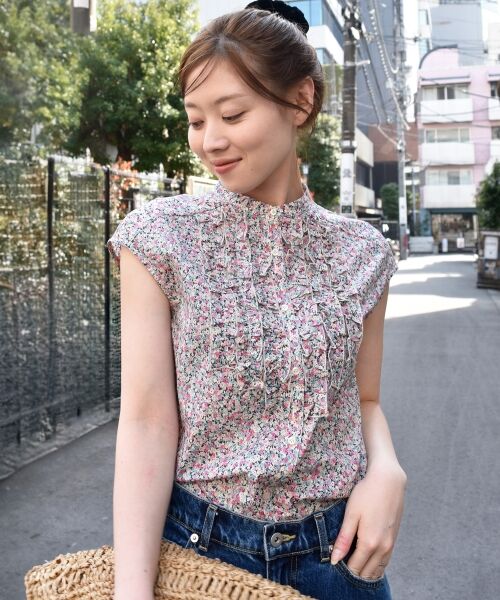 le.coeur blanc / ルクールブラン シャツ・ブラウス | リバティアソートフロントフリルフレンチブラウス | 詳細23