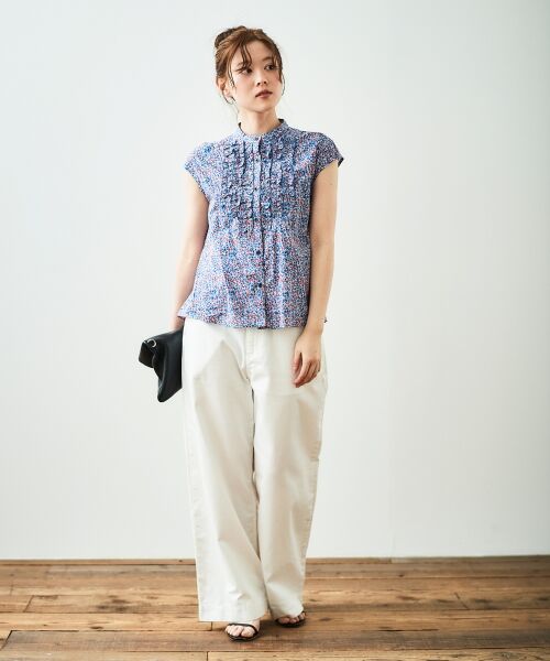 le.coeur blanc / ルクールブラン シャツ・ブラウス | リバティアソートフロントフリルフレンチブラウス | 詳細9