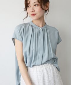le.coeur blanc / ルクールブラン シャツ・ブラウス | 《手洗い可能》T/R追撚フレンチスリーブブラウス