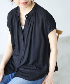 le.coeur blanc / ルクールブラン シャツ・ブラウス | 《手洗い可能》T/R追撚フレンチスリーブブラウス