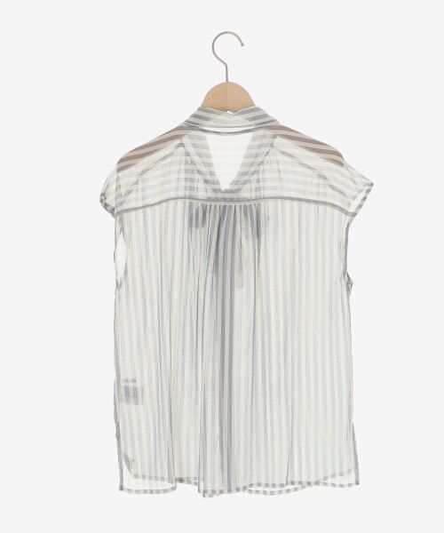 le.coeur blanc / ルクールブラン シャツ・ブラウス | 《手洗い可能》楊柳シアーストライプボウタイブラウス | 詳細25
