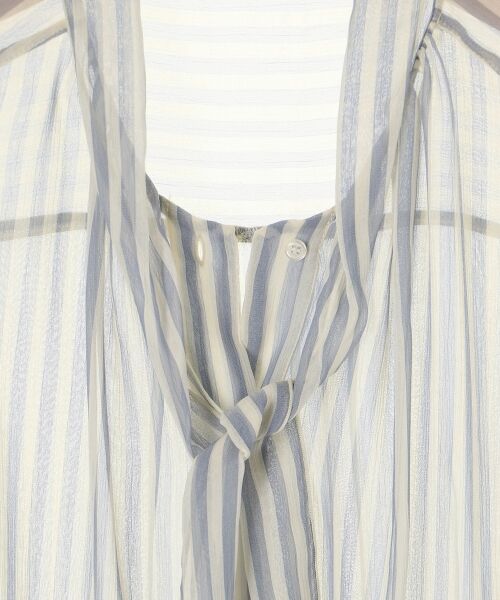 le.coeur blanc / ルクールブラン シャツ・ブラウス | 《手洗い可能》楊柳シアーストライプボウタイブラウス | 詳細28
